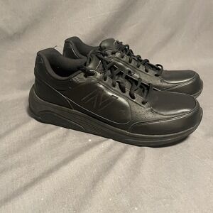 New Balance 928 Walking Shoes Mens Size 11 B Black Leather Sneakers MW928BK
